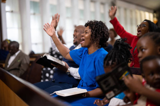 Fellowship and prayer at church